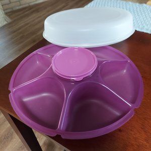 Tupperware Serving Center, purple. New condition. Never used.